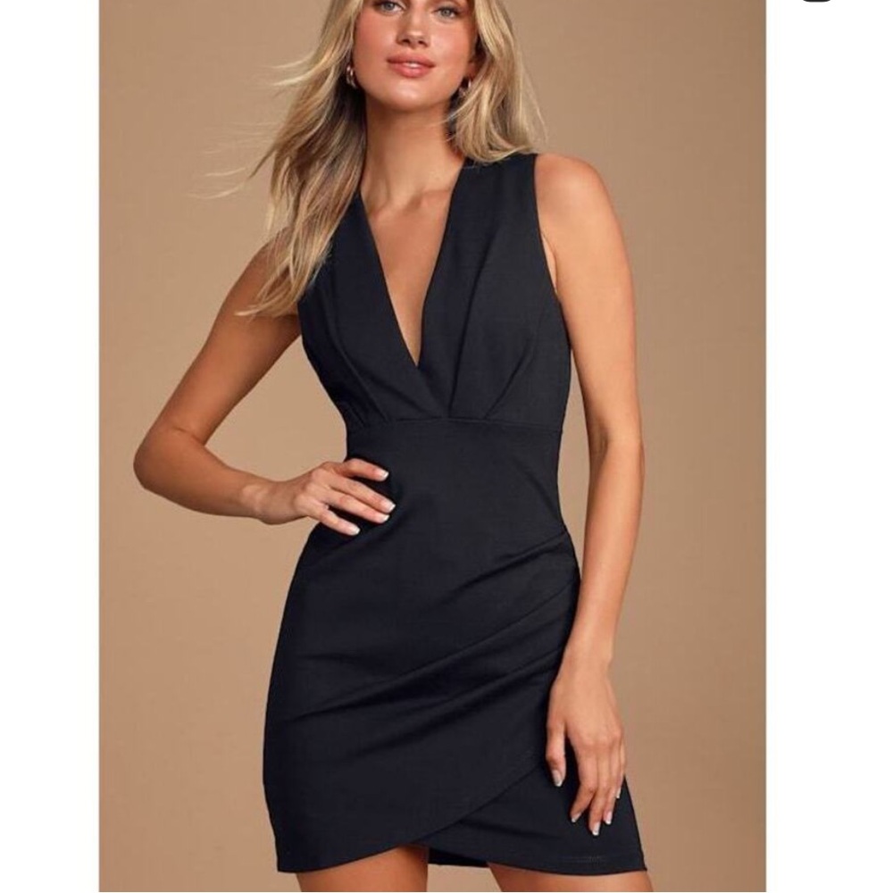 Lulu's Black Sleeveless Mini Dress
